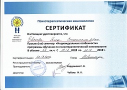 Психотерапевтическая кинезиология. Индивидуальные особенности 